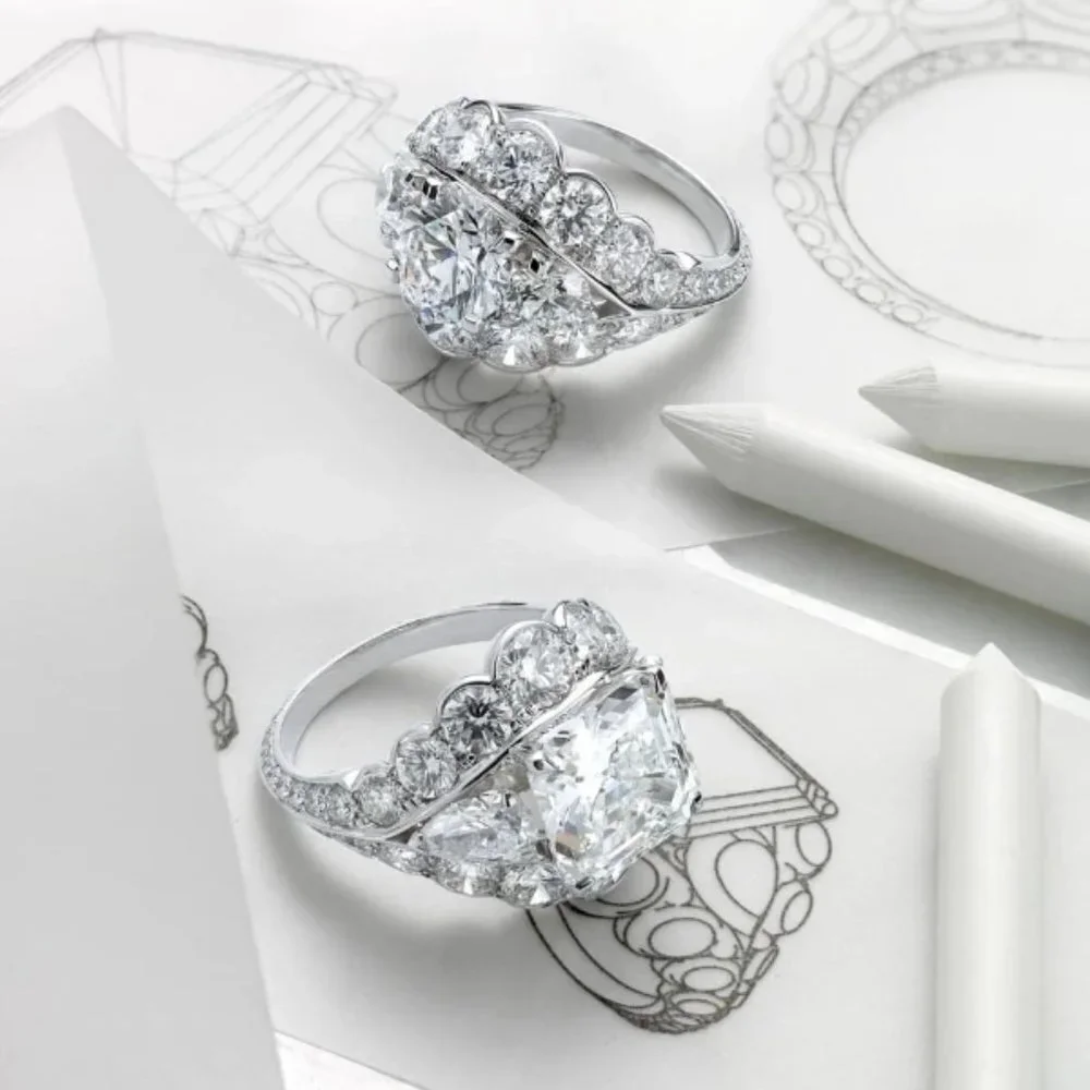 😍Princess Cut Zircon Square Silver Plated Fashion Ring for Women/Girl, L002